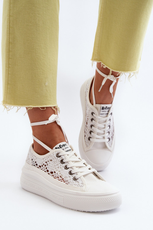 Women's Lace Sneakers Lee Cooper LCW-23-44-1617 White