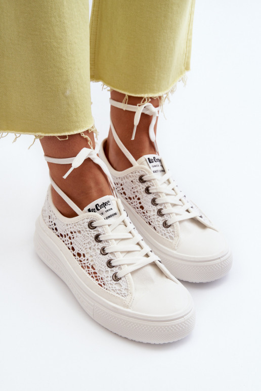 Women's Lace Sneakers Lee Cooper LCW-23-44-1617 White