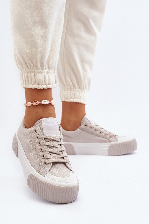 Women's sneakers on a thick sole Lee Cooper LCW-24-31-2178 Grey