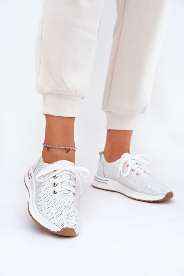 Leather Lightweight Women's Shoes Artiker 54C1758 White