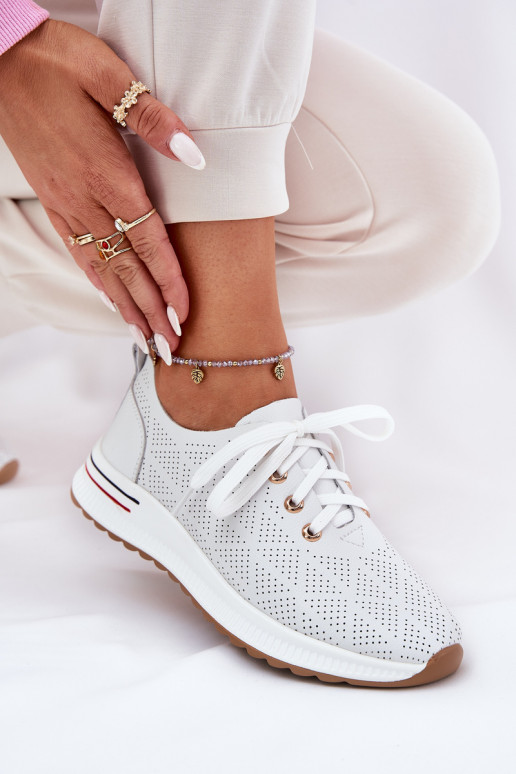 Leather Lightweight Women's Shoes Artiker 54C1758 White Leather Lightweight Women's Shoes Artiker 54C1758 White