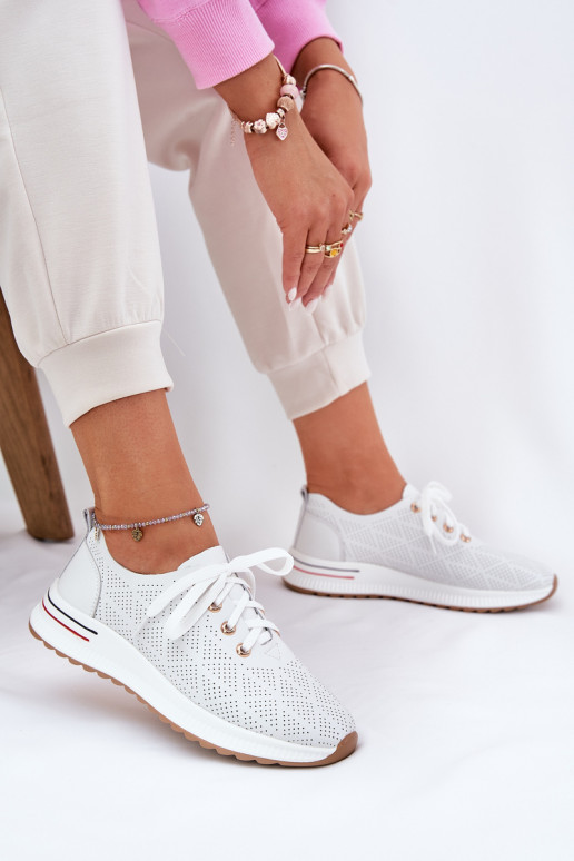 Leather Lightweight Women's Shoes Artiker 54C1758 White Leather Lightweight Women's Shoes Artiker 54C1758 White