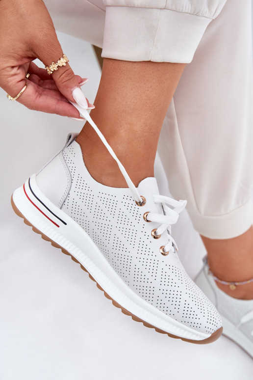 Leather Lightweight Women's Shoes Artiker 54C1758 White Leather Lightweight Women's Shoes Artiker 54C1758 White