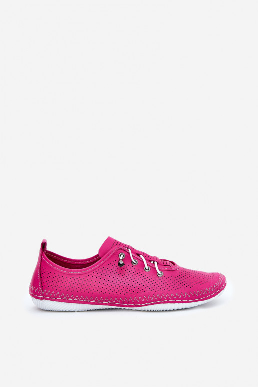 Ladies Leather Shoes Made Of Natural Leather Artiker 54C0830 Pink