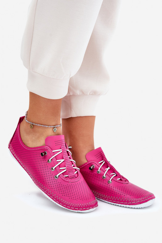 Ladies Leather Shoes Made Of Natural Leather Artiker 54C0830 Pink