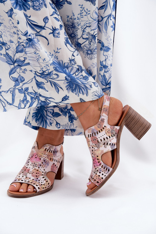 Cutout Women's Sandals On Heel Multicolor Tosine Cutout Women's Sandals On Heel Multicolor Tosine