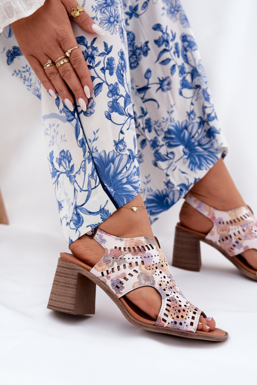 Cutout Women's Sandals On Heel Multicolor Tosine Cutout Women's Sandals On Heel Multicolor Tosine