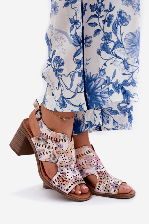 Cutout Women's Sandals On Heel Multicolor Tosine Cutout Women's Sandals On Heel Multicolor Tosine