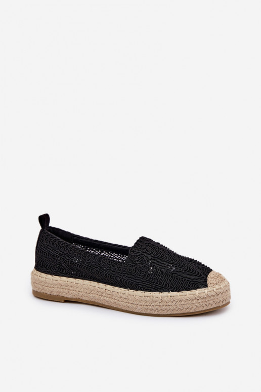 Ladies Platform Espadrilles Vinceza 17392 Black