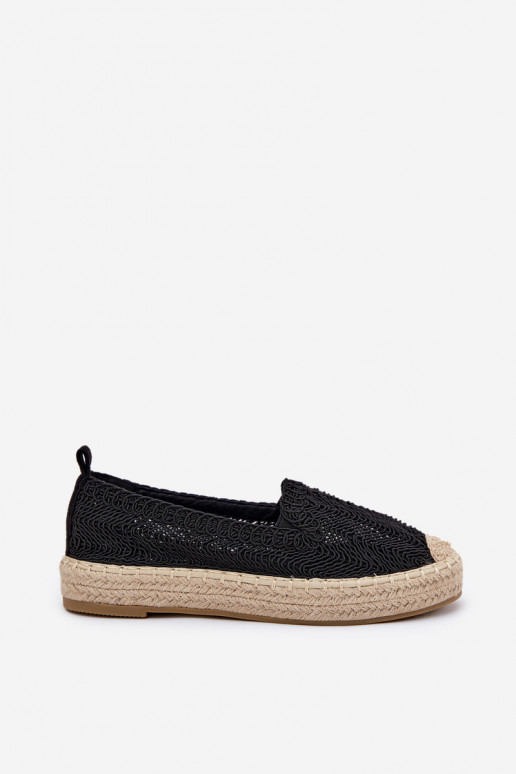 Ladies Platform Espadrilles Vinceza 17392 Black