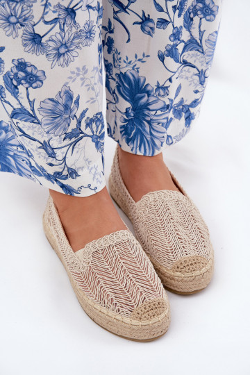 Women's Platform Espadrilles Beige Vinceza 17392