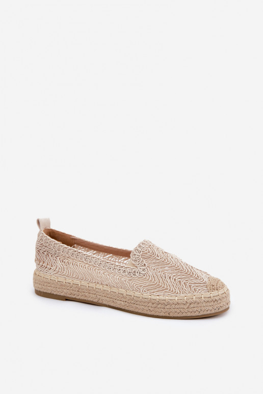 Women's Platform Espadrilles Beige Vinceza 17392