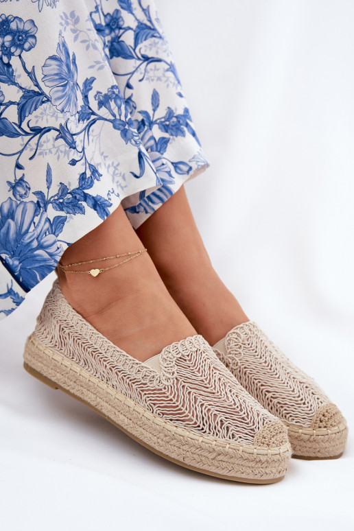 Women's Platform Espadrilles Beige Vinceza 17392