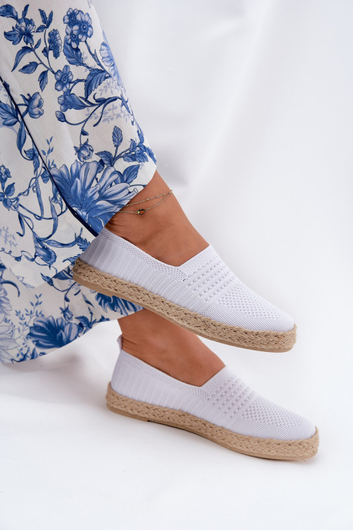 Women's Espadrilles With Weaving Vinceza 13624 White