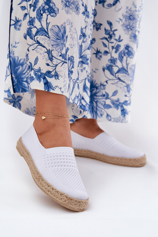 Women's Espadrilles With Weaving Vinceza 13624 White