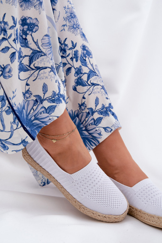 Women's Espadrilles With Weaving Vinceza 13624 White