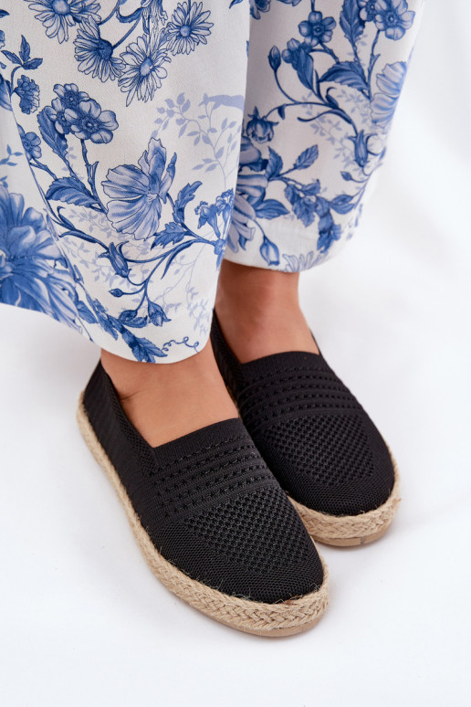 Women's Espadrilles With Braiding Vinceza 13624 Black