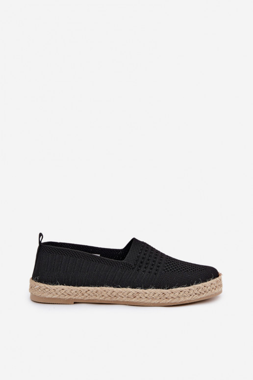 Damskie Espadryle Z Plecionką Vinceza 13624 Czarne