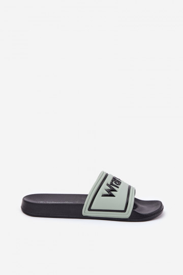 Klapki Męskie WRANGLER AVERELL SLIDER MEN LOW 20251042.52D Jasnozielone 2