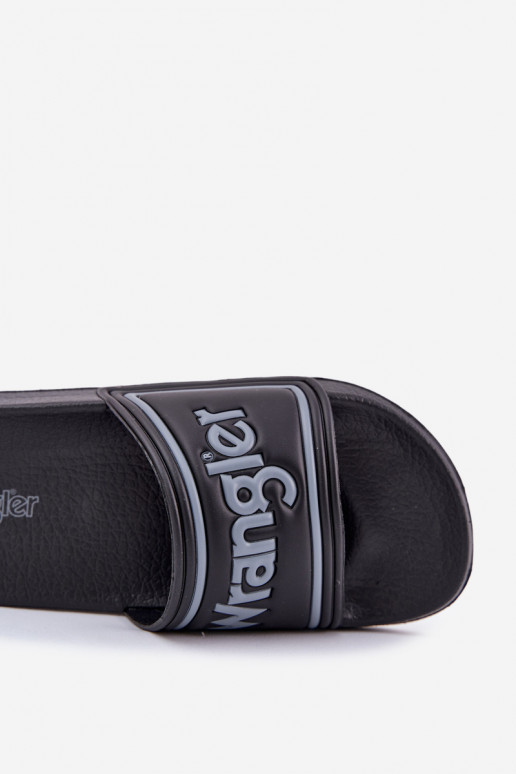 Klapki Męskie WRANGLER AVERELL SLIDER MEN LOW 20251042.25Y Czarne