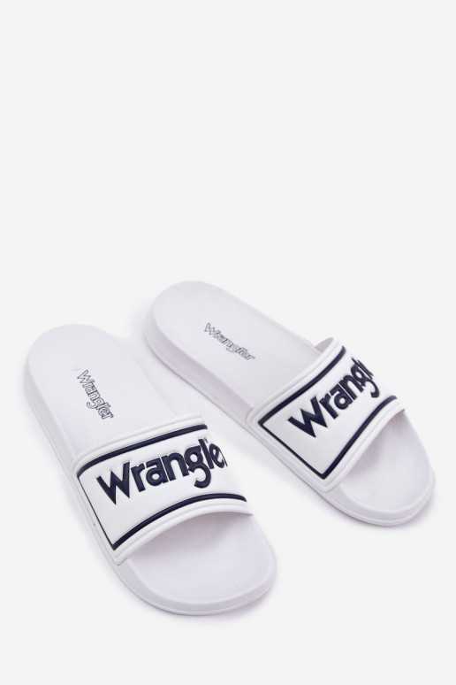 Klapki Męskie WRANGLER AVERELL SLIDER MEN LOW 20251042.1FG Białe