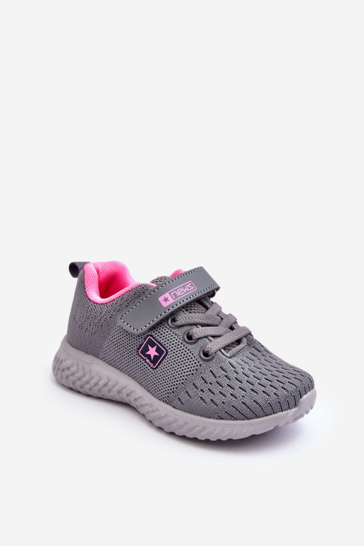 Children's Sport Shoes With Laces Grey Brego Children's Sport Shoes With Laces Grey Brego