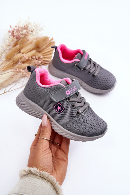Children's Sport Shoes With Laces Grey Brego Children's Sport Shoes With Laces Grey Brego