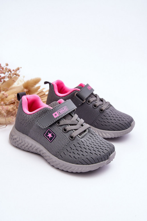 Children's Sport Shoes With Laces Grey Brego Children's Sport Shoes With Laces Grey Brego