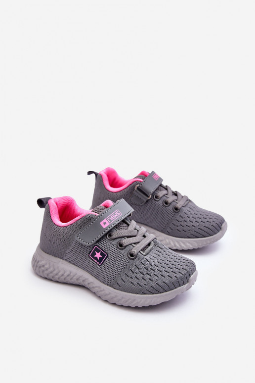 Dziecięce Buty Sportowe Na Rzep Szare Brego Dziecięce Buty Sportowe Na Rzep Szare Brego