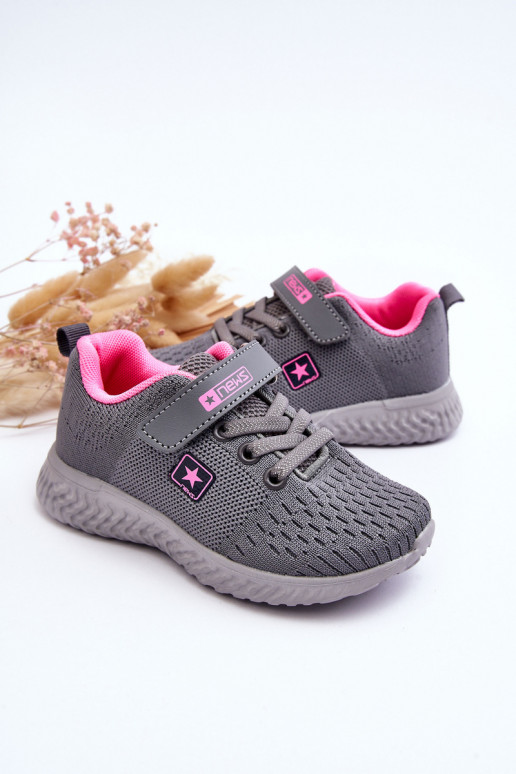 Children's Sport Shoes With Laces Grey Brego Children's Sport Shoes With Laces Grey Brego