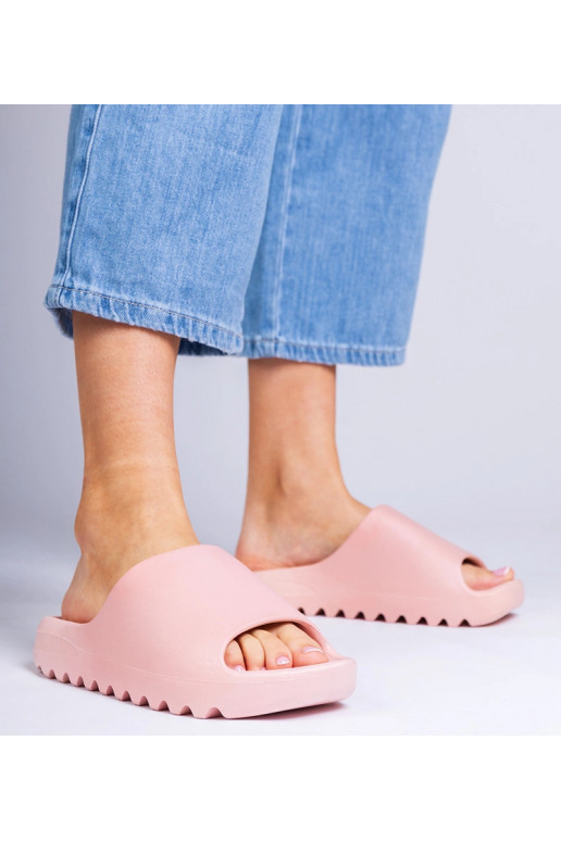 Różowe klapki damskie gumowe Serrano