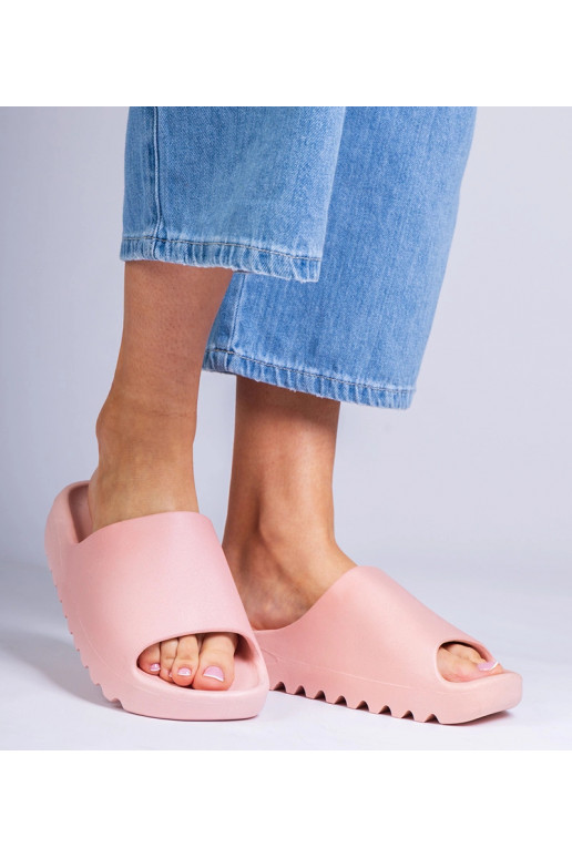 Różowe klapki damskie gumowe Serrano