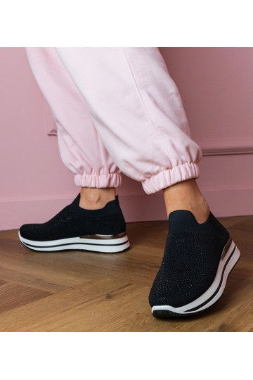 Czarne damskie tenisówki na...