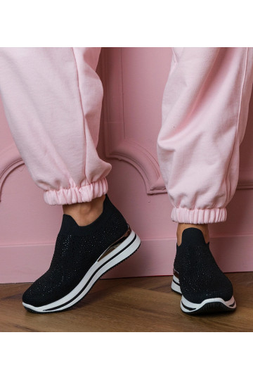 Czarne damskie tenisówki na... 2