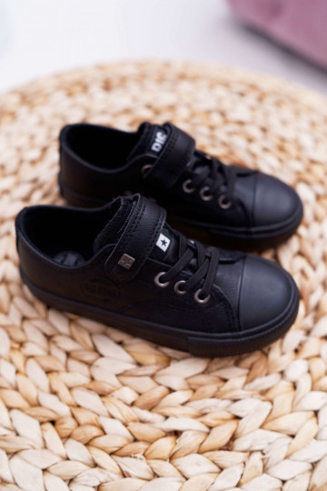 Dziecięce Skórzane Trampki BIG STAR EE374034 Czarne 2