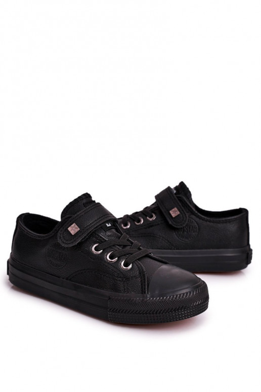 Kids Leather Sneakers BIG STAR EE374034 Black