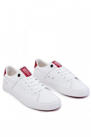Leather Men's Sneakers Big Star JJ174106 White-Red
