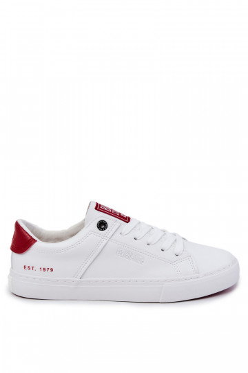 Leather Men's Sneakers Big Star JJ174106 White-Red 2