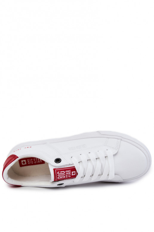 Leather Men's Sneakers Big Star JJ174106 White-Red