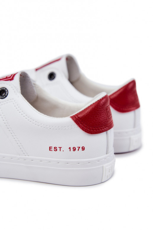 Leather Men's Sneakers Big Star JJ174106 White-Red