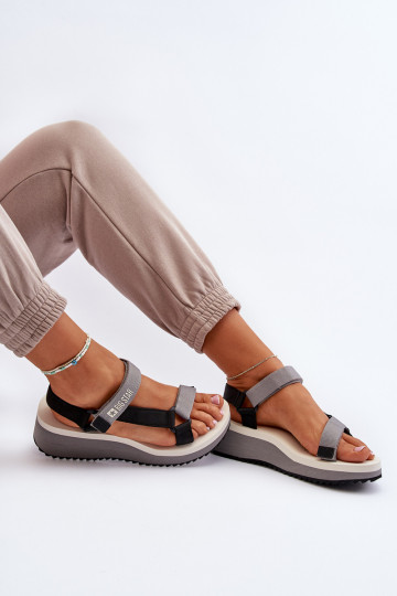 Women's Platform and Wedge Sandals Big Star NN274A054 Grey 2