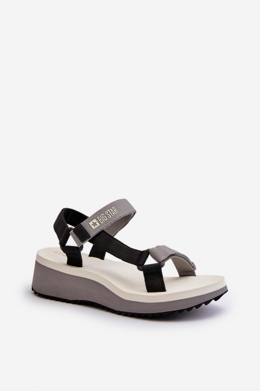 Women's Platform and Wedge Sandals Big Star NN274A054 Grey