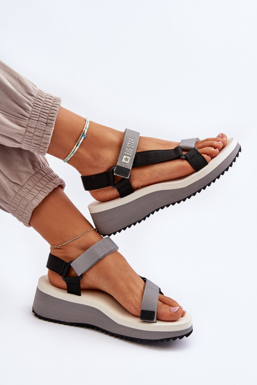 Women's Platform and Wedge Sandals Big Star NN274A054 Grey