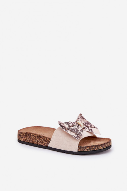 Ladies sandals with bow on cork... Ladies sandals with bow on cork...