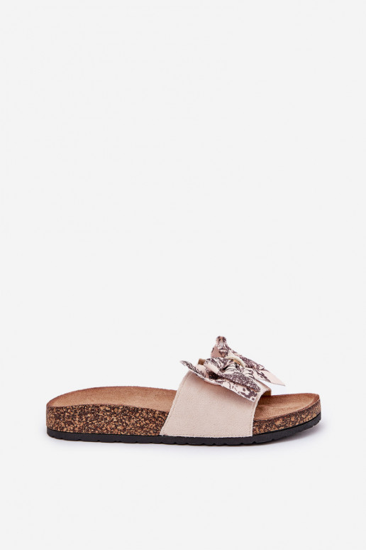 Ladies sandals with bow on cork... Ladies sandals with bow on cork...
