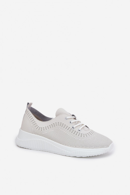 Women's Leather Sports Shoes Vinceza 79532 White Women's Leather Sports Shoes Vinceza 79532 White