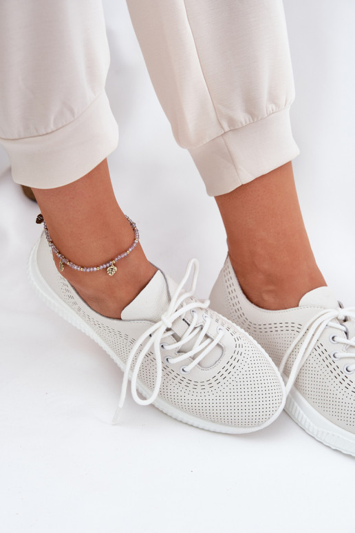 Women's Leather Sports Shoes Vinceza 79532 White Women's Leather Sports Shoes Vinceza 79532 White