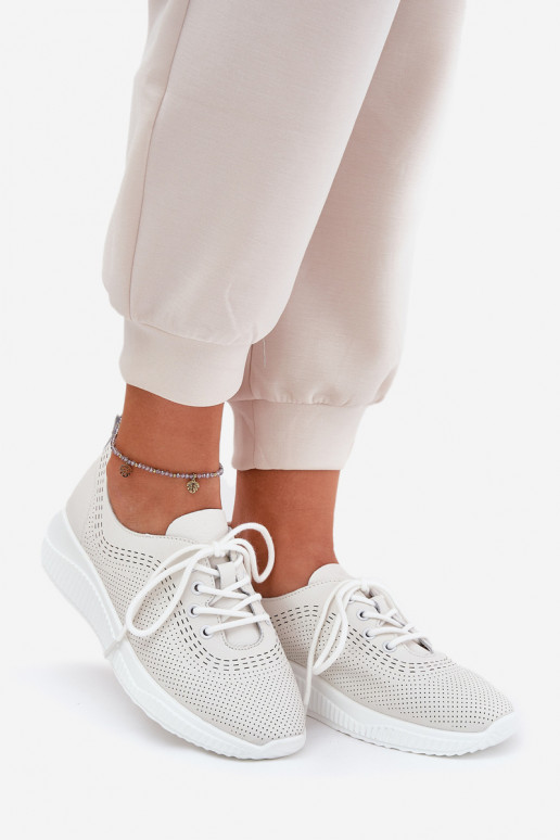 Women's Leather Sports Shoes Vinceza 79532 White Women's Leather Sports Shoes Vinceza 79532 White