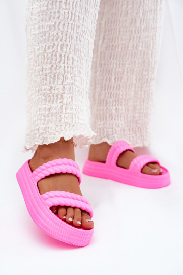 Foam Lightweight Women's Sandals On Platform S.Barski ZK51-001 Fuchsia 2