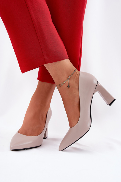 Elegant Heels On Block Heel Vinceza 62221 Gray Elegant Heels On Block Heel Vinceza 62221 Gray